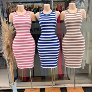 VESTIDO RAYAS RIB GRUESO